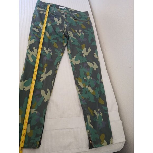 Cabi Womens Jeans Clover Camo Skinny Denim Green Mid Rise Ankle Zipper Size 6 - Picture 9 of 16